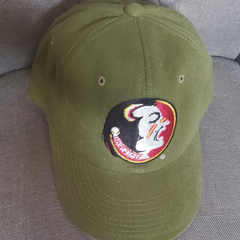 Florida State STARTER Army Green Cap with leather Strap NWOT